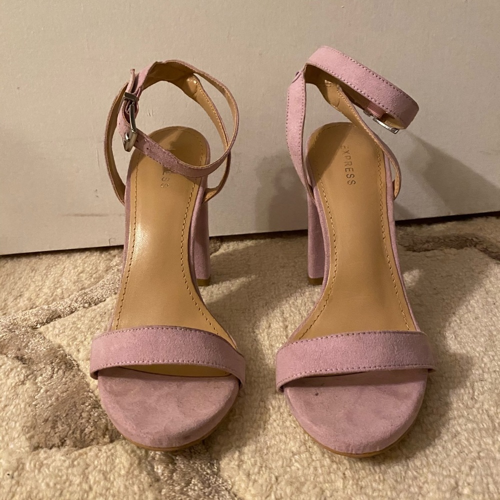 Lavender Block Heel Sandals